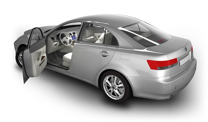 Picture of a car with one door open showcasing the application of automotive