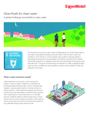 Exxsol™ and Isopar™ products play key roles in the processes used to treat water. Helping address today's challenges for a better tomorrow.