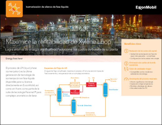 Conozca el proceso de ExxonMobil para la isomerización en fase líquida que maximiza la rentabilidad del bucle de xileno.