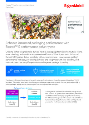 Creating stiffer, tougher, more durable flexible packaging often requires multiple resins, more blending, and sacrifices in conversion efficiency. What if your resin did more? 