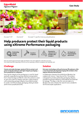 Extrusion technology with performance PE polymers offer a new benchmark for liquid packaging film solutions that require eXtreme Performance.