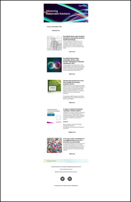 Highlights of ExxonMobil Product Solutions sustainability innovation and collaboration.