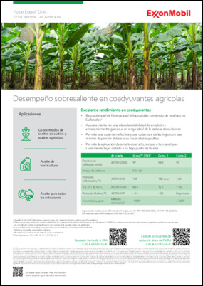 Descubra cómo el fluido Exxsol™ D145 ofrece un excelente rendimiento en las Américas.