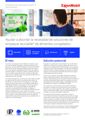 Este estudio de caso documenta cómo ExxonMobil, Tobe Packaging Industries Pte Ltd y Aegis Packaging colaboraron para ayudar a crear una película laminada totalmente de PE que es adecuada para aplicaciones de alimentos congelados.