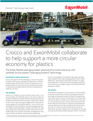 Case Study: Crocco and ExxonMobil collaborate to help support a more circular economy for plastics