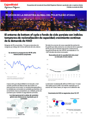 Persiste un entorno de ciclo inferior con indicios tempranos de racionalización de la capacidad; crecimiento continuo de la demanda de HAO.