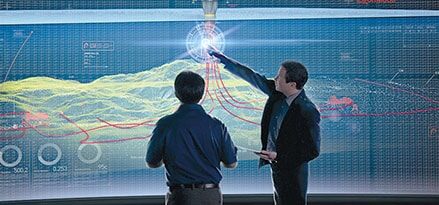 ExxonMobil Chemical Engineers with Oil Rig Graphic