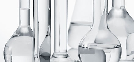 Transparent Solvents in beakers