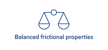 Balanced frictional properties