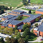 Aerial view of residential construction