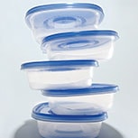 Stacked Tupperware Containers