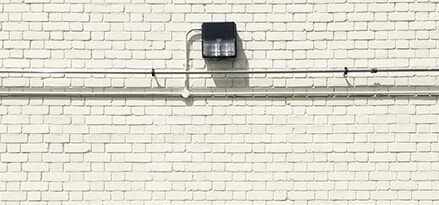 Wall with pipe and wiring