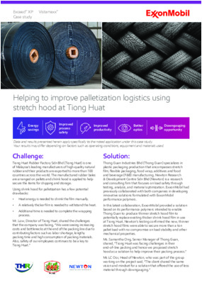 See how four companies collaborated to develop thinner and lighter stretch hood film that is able to secure more than a ton of pallet load with no compromise on load stability and mechanical properties.