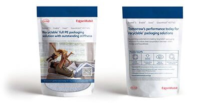 Recyclable full PE packaging solution with outstanding stiffness
