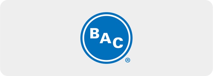 Blue and white BAC logo