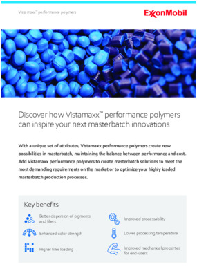 With a unique set of attributes, Vistamaxx performance polymers create new possibilities in masterbatch, maintaining the balance between performance and cost.